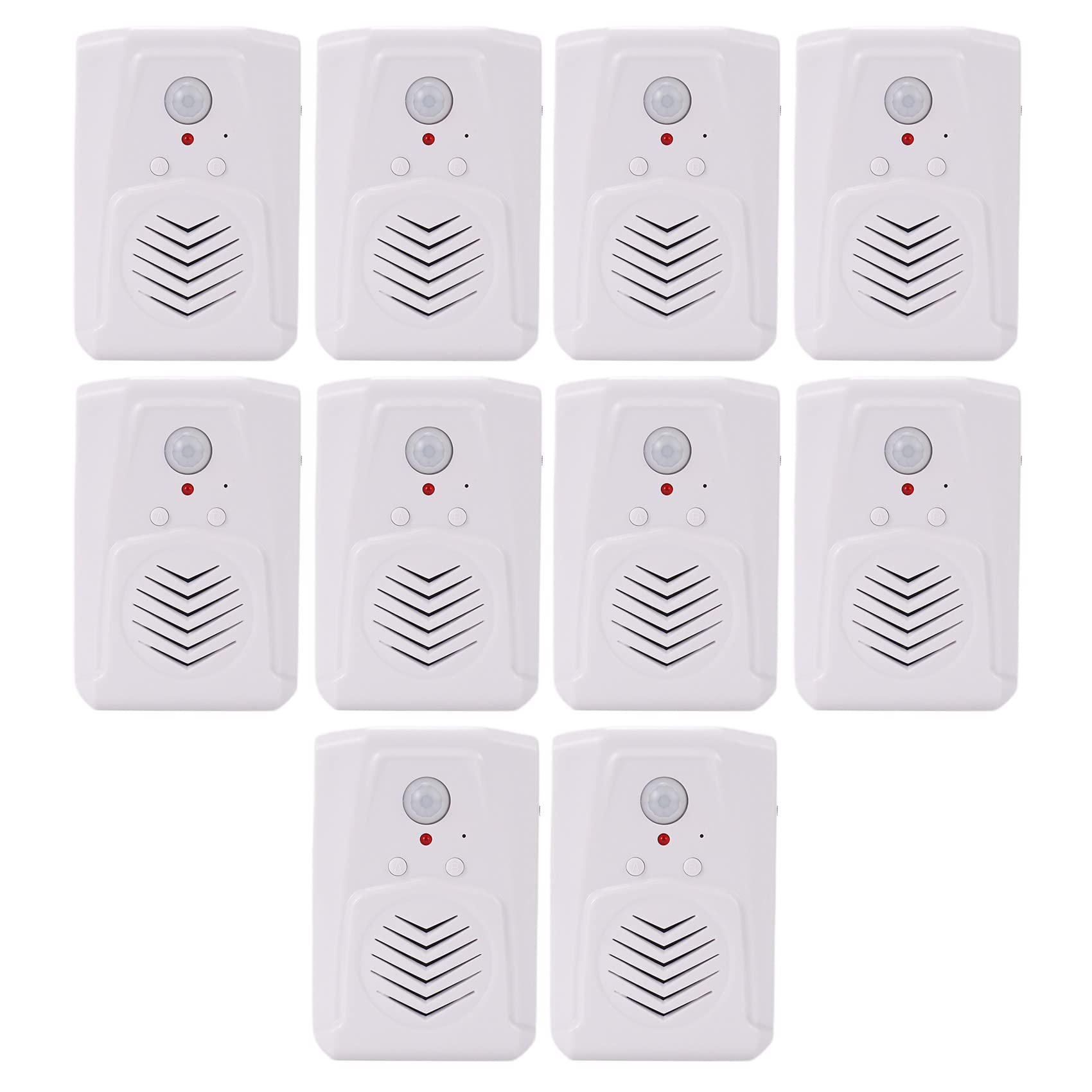 10X Sensor de Movimiento Interruptor de Timbre de Puerta MP3 Timbre de Infrarrojos Inalámbrico PIR Sensor de Movimiento Aviso de Voz Timbre de Puerta de Entrada Alarma