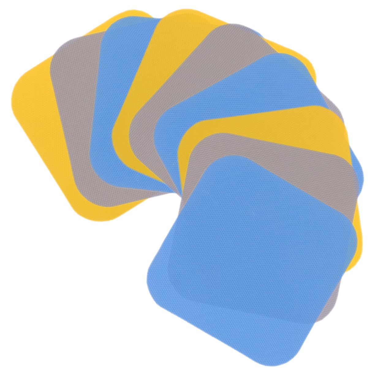 Alipis 5 Set Tappetini Antiscivolo Per Aprire Barattoli E Bottiglie Pad Gomma Per Apertura Coperchi Resistente Al Calore E All Aggressione Colori Blu E Giallo Per Cucina E Uso 9 Pezzi*5