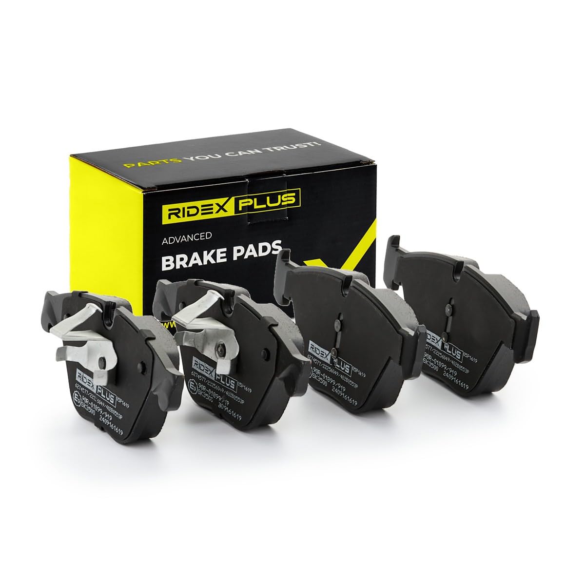 RIDEX PLUS 402B0553P Set d'assale Kit pastiglie freni Anteriore con clip pistone Compatibilità con BMW 5 Sedan F10