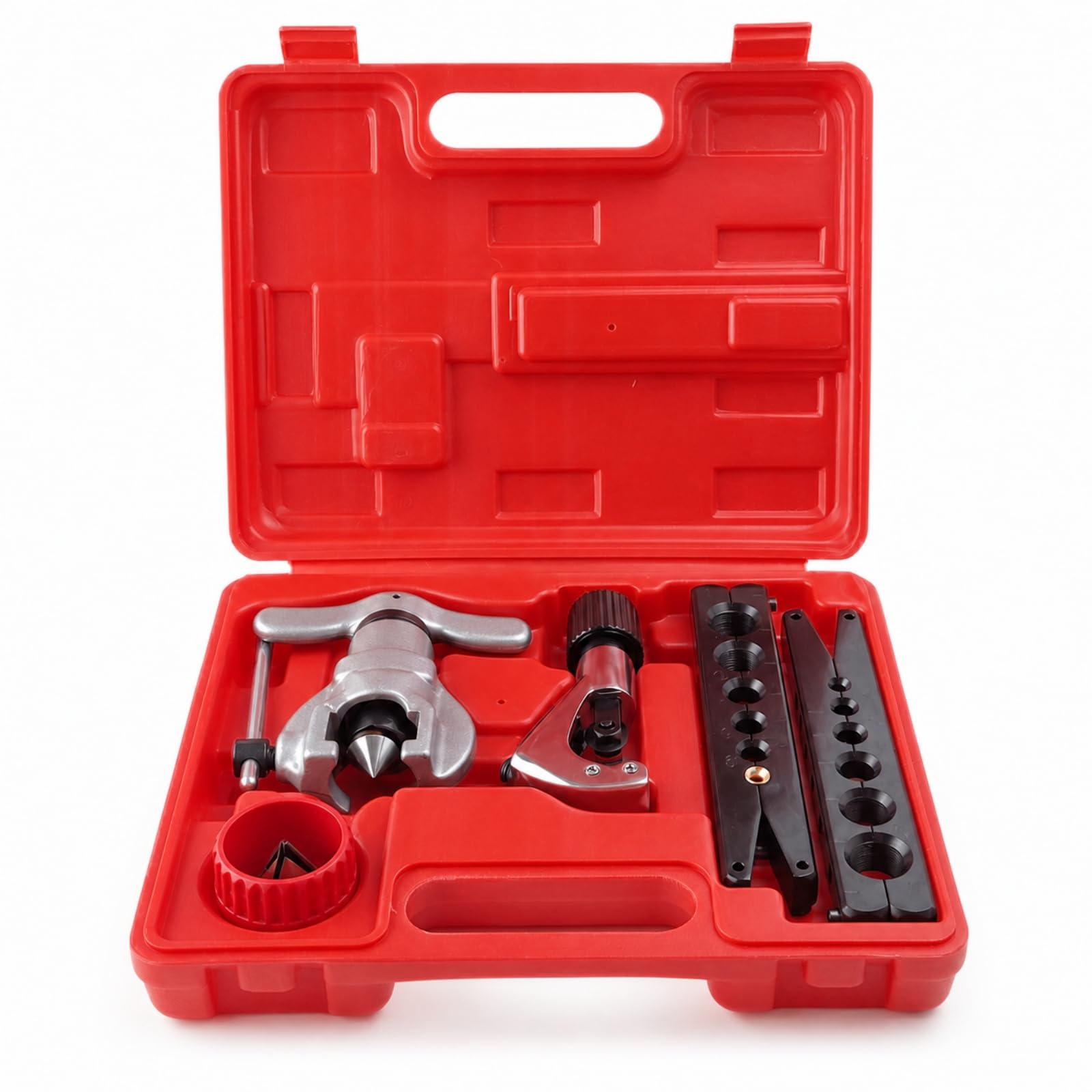 harayaa de Tubos de Cobre Kit Herramienta Manual Abocardador Ensanchador Aleación Resistente con Maletín Rígido Adecuado para Fontanería Refrigeración Climatización