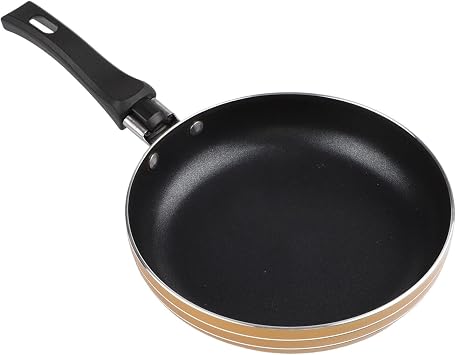 Stainless Steel Frying Pan, Non-Stick Small Frypan for Eggs Pancakes Sausages, Kitchen Cookware with Easy-Grip Handle, Random Color16cm