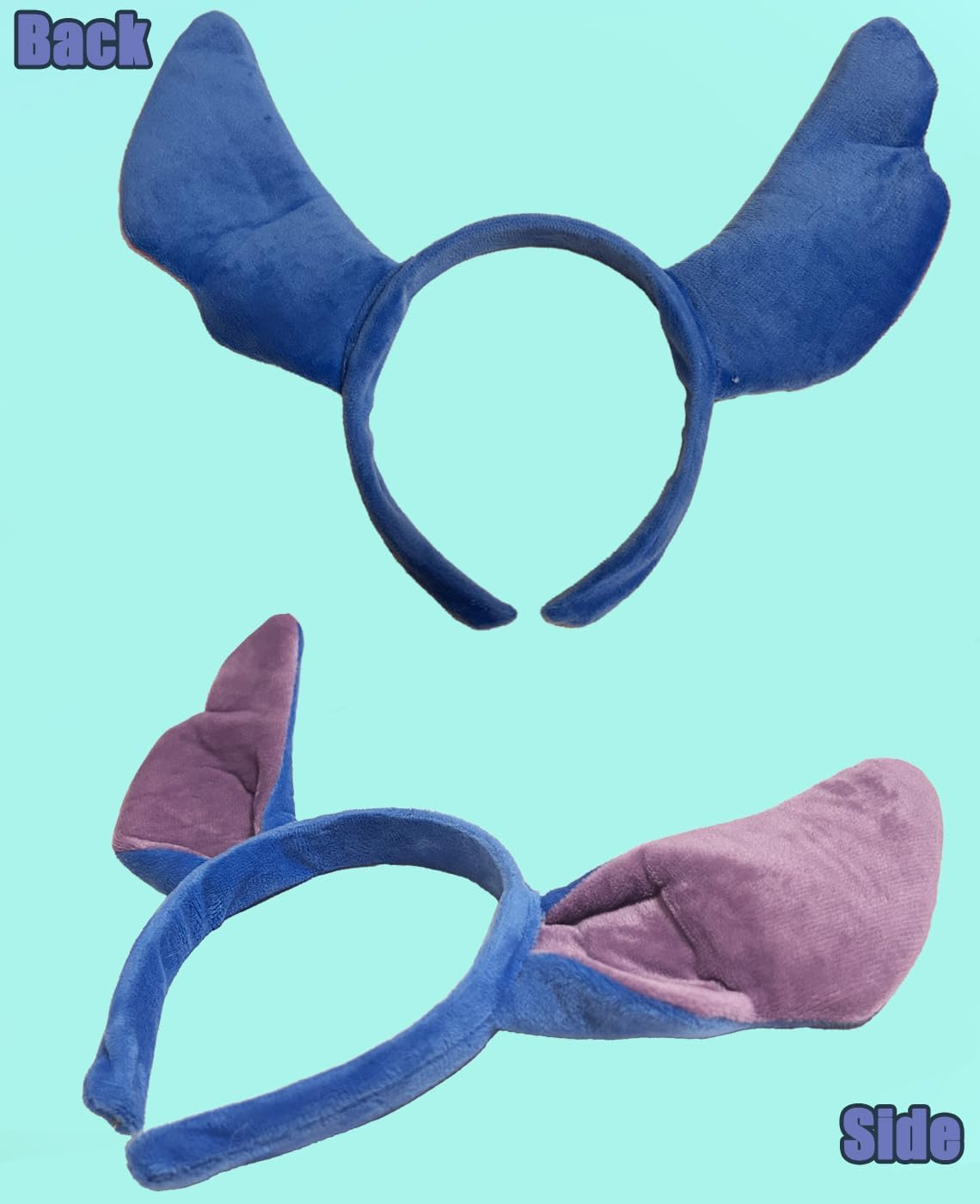 Blue Ears Headband, Birthday Party Costume and Hair Accessories for Adult - Image 4