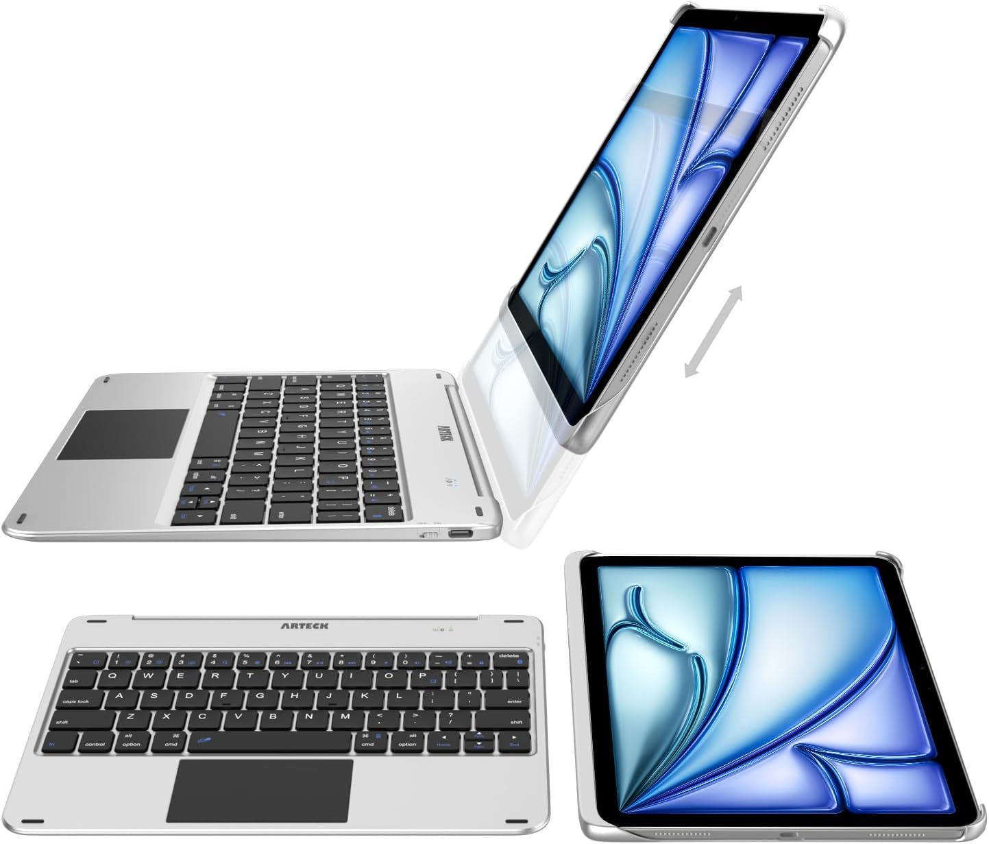 Arteck iPad Air 11-inch/Air 5th 4th Generation Keyboard Case with Trackpad, Bluetooth Keyboard with Folio Full Protection Case and Touchpad for Apple iPad Air 11” M3/M2 (2025/2024), Air 5/Air 4 - Image 6