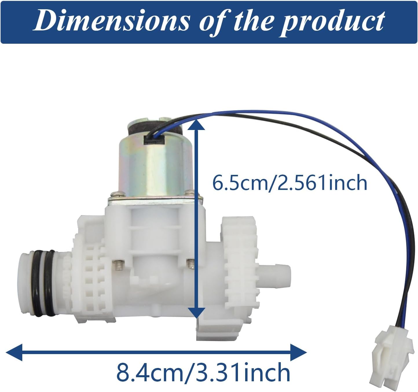 Sensor Faucet Solenoid Valve, 3V Rated Voltage, Compatible with TOTO Sensor Faucet Control Boxes DLE124DE and DLE124BSK, Water Flow Control Valve with Base Accessories