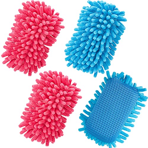 Borrador de pizarra de microfibra azul rosa lavable de borrado en seco para rotulador y tiza