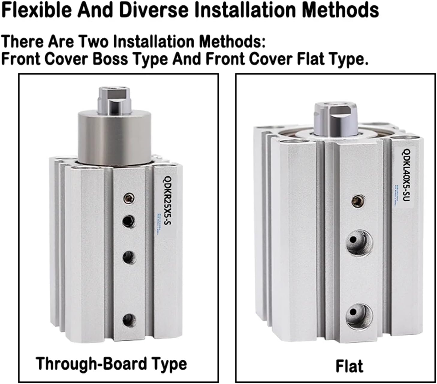 Through-Board Type Rotary Clamping Rotary Pressing 90 Degree Cylinder QDKR/QDKL20/25/32/40X5S-SU (Size : QDKL40X5-S)