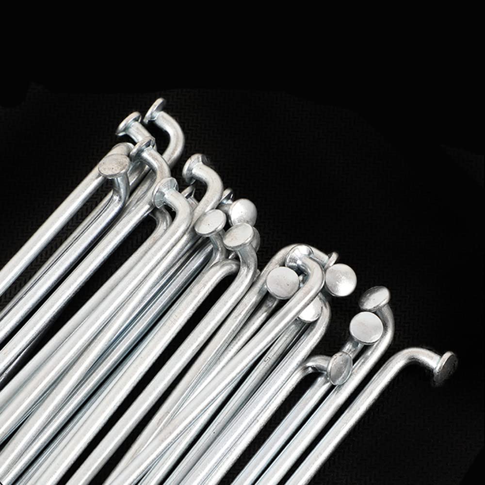 Szprychy rowerowe, Szprychy do rowerów elektrycznych 10G, srebrne, ze stali węglowej, średnica 3,0 mm, motocykli, z 12 szprychami 45-220(215mm)