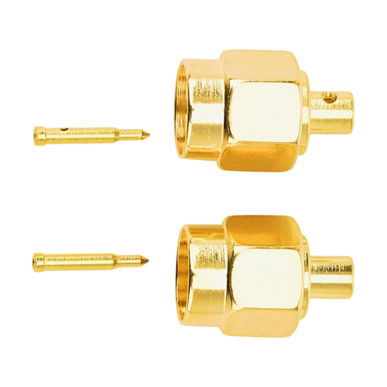 50 conectores de soldadura de cobre macho, terminación de 50 ohmios para cable coaxial semirrígido RG402/RG141