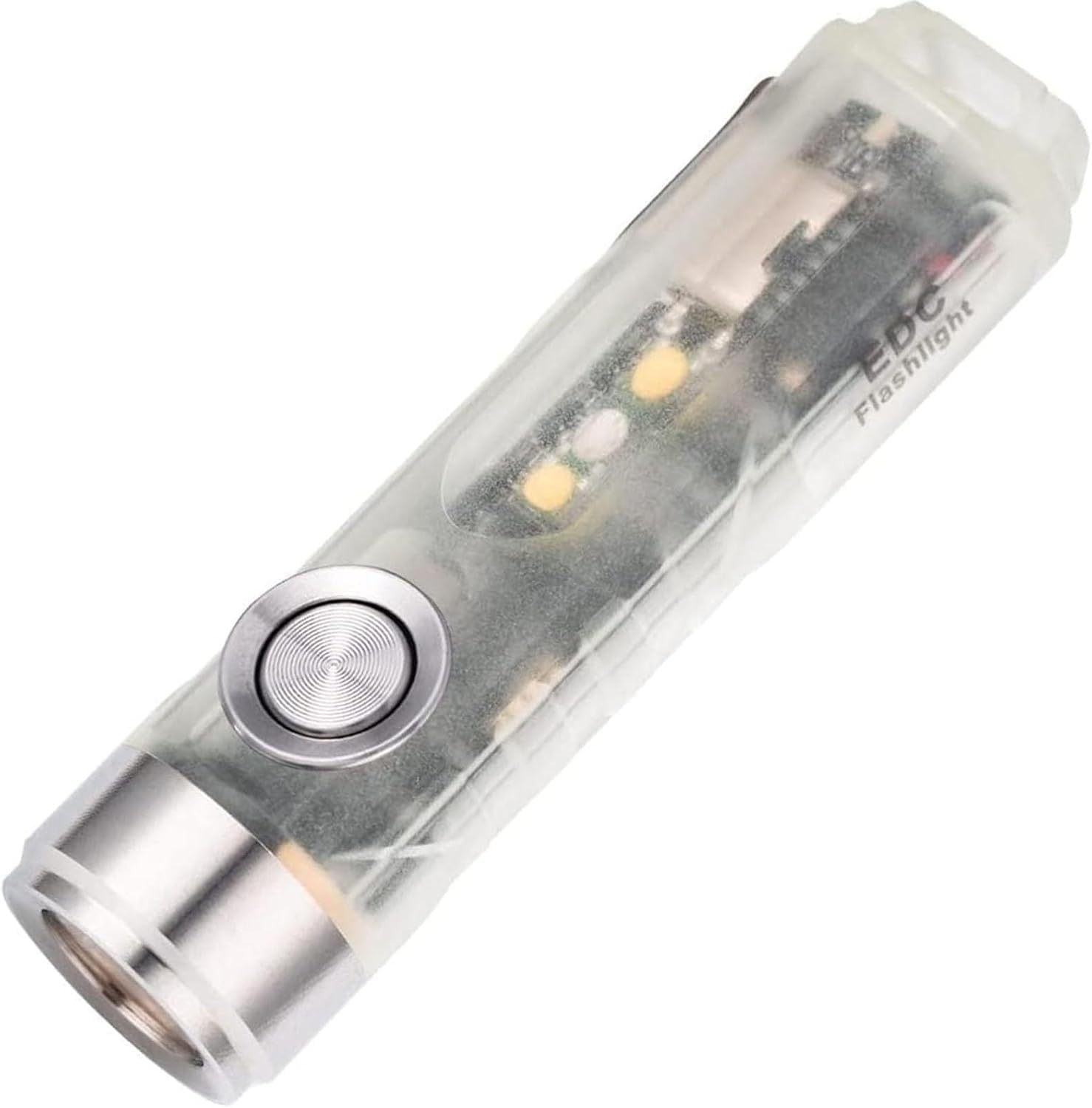 Aurora A5 4th Rechargeable Keychain Flahslight Small EDC Flashlight | 650 Lumen Glow in the Dark Mini Flashlight with Warm White Sidelight, Magnetic Pocket Clip and Tail Base, for Home, Outdoors