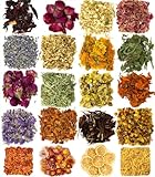 20 Packungen Arten Blüten Trockenblumen für Seife Getrocknete Blüten Getrocknete Blütenblätter...