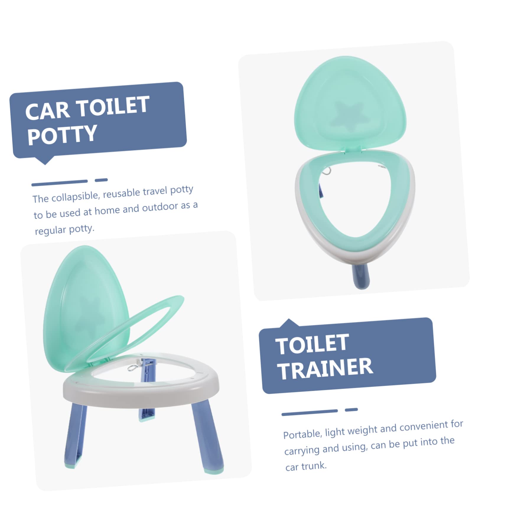 Faltbarer Toilettensitz für Tragbares Töpfchen für Kleinkinder Rutschfester Klappstuhl für Auto und Outdoor Aktivitäten Sicher und Kompakt für Unterwegs