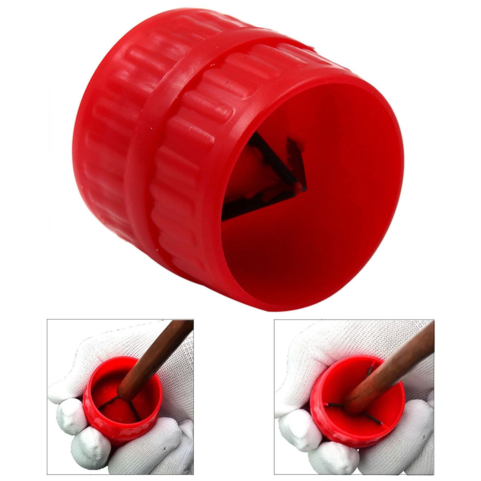 Ébavureur 2 En 1 Pour Tubes Cuivre, PVC, Laiton - Diamètre 5 à 38 Mm, Intérieur Et Extérieur, Manuel, Livré En 2 Pièces