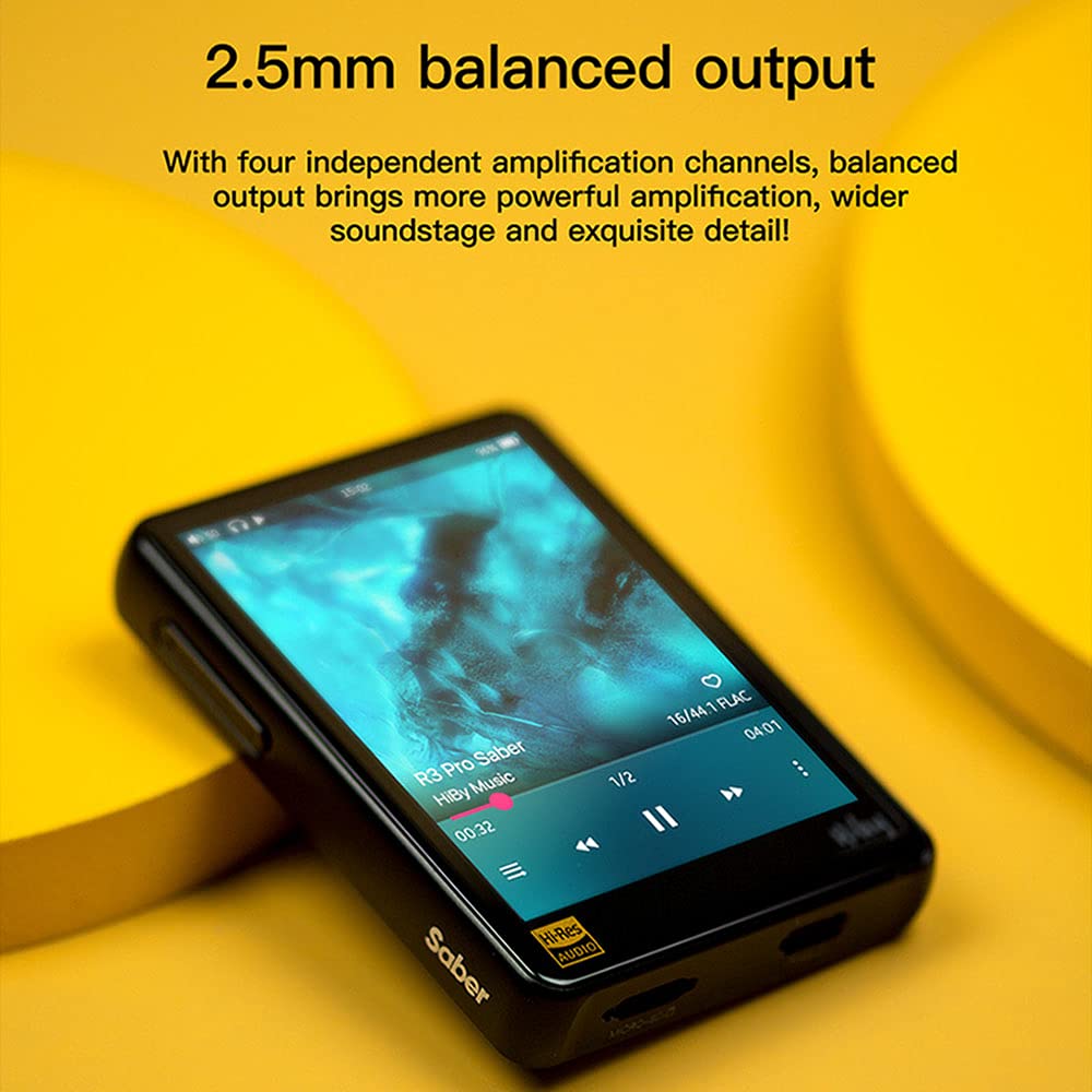 HiBy R3 Pro Saber, HiRes Music Player, HiFi Lossless Audio Player, mp3 Player with Bluetooth