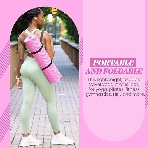 Miniatura 4 de Esterilla de yoga con correa de transporte para ejercicios de suelo  NBR  Yoga diario  Ejercicios en interiores y exteriores  Fitness masculino