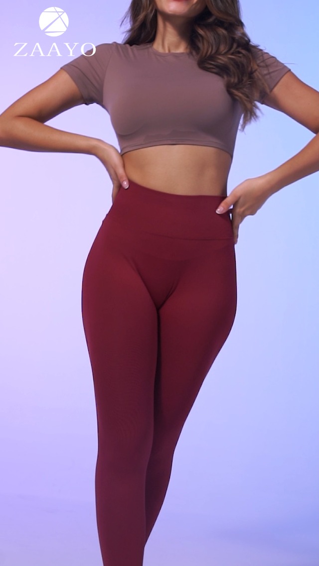 Legging Sport Femme Scrunch Butt - Taille Haute - Opaque - Sans Coutures - Yoga Gym