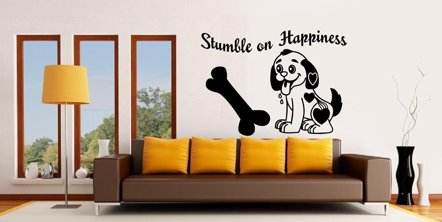 Dog wall decals are Brown Vinyl Wall Decals. Cute dog posters show