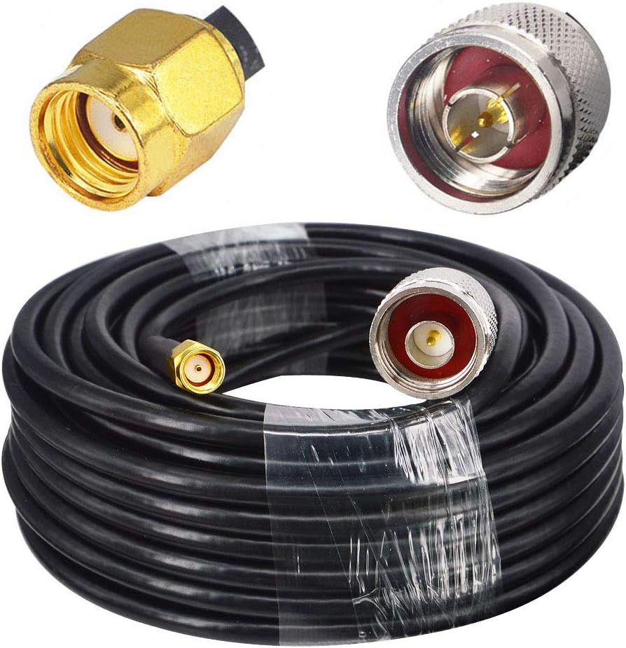 YOTENKO N Male to RP-SMA Male Lora Antenna Cable 10M Low Loss