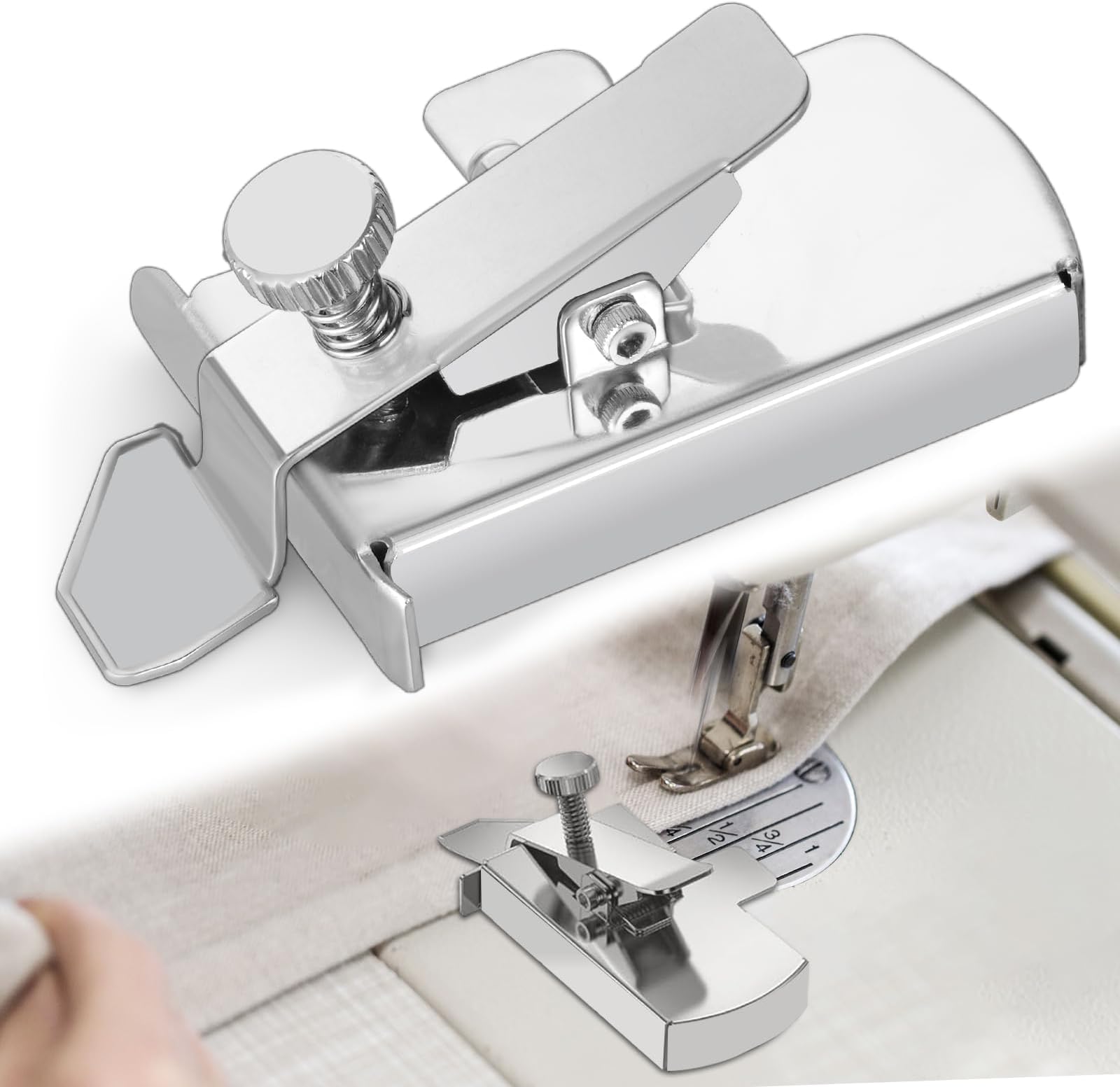 HOTUT Magnetic Seam Guide, Sewing Machine Multifunctional Fixed Gauge Tool, Seam Guide DIY Crafts Tools, Magnetic Seam Guide with Clip, Sewing Machine Parts Sewing Accessories - 1 PCS