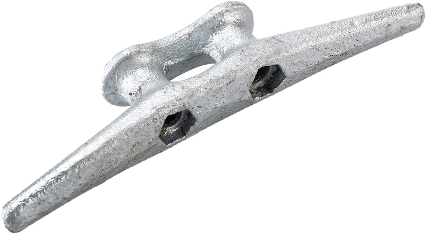 Amarine Made Dock Cleat 4 Inch 6 Inch 8 Inch Open Base Cleat Hot Dipped Galvanized Malleable Cast Iron Boat Cleats,Rope Cleat,Boat Dock Cleats Ideal for Marine, Deck : Sports & Outdoors