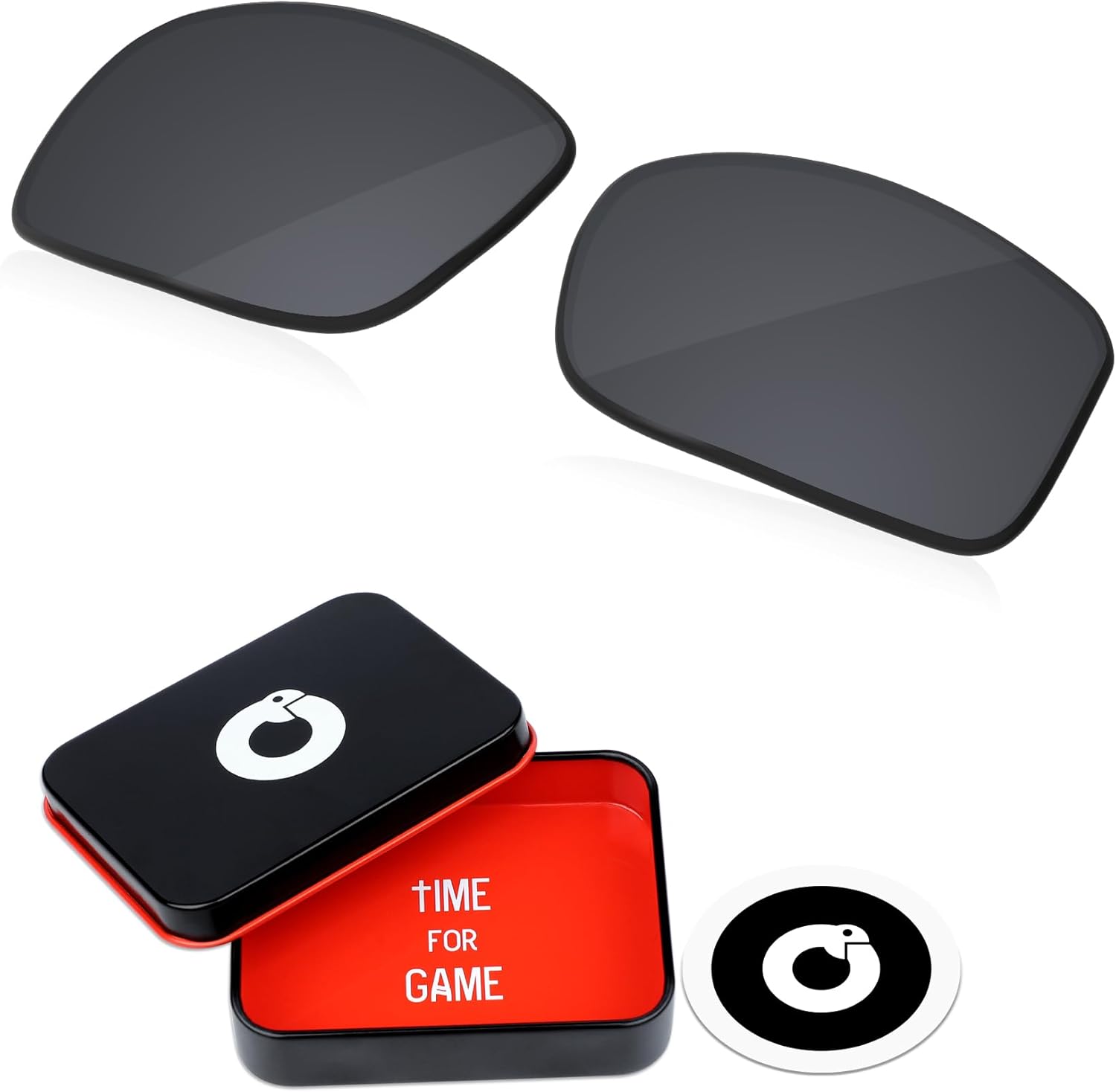 1.8MM Polycarbonate Replacement Lenses for Oakley Heliostat OO9231 61mm Sunglass - Iridium Black