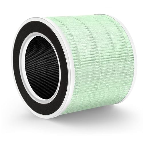 HSIAMEN RP-AP089-F2 Compatible with RENPHO Replacement Filter RP-AP089W RP-AP089B AP-089 AP-089S, H13 True HEPA Filters w/Intercept Coating Improving Moist Conditions, Green 1-Pack