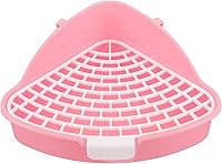 Vista 1 de POPETPOP Caja de arena de conejo, bandeja triangular para inodoro de conejo, bandeja de inodoro para conejillos de indias, ropa de cama