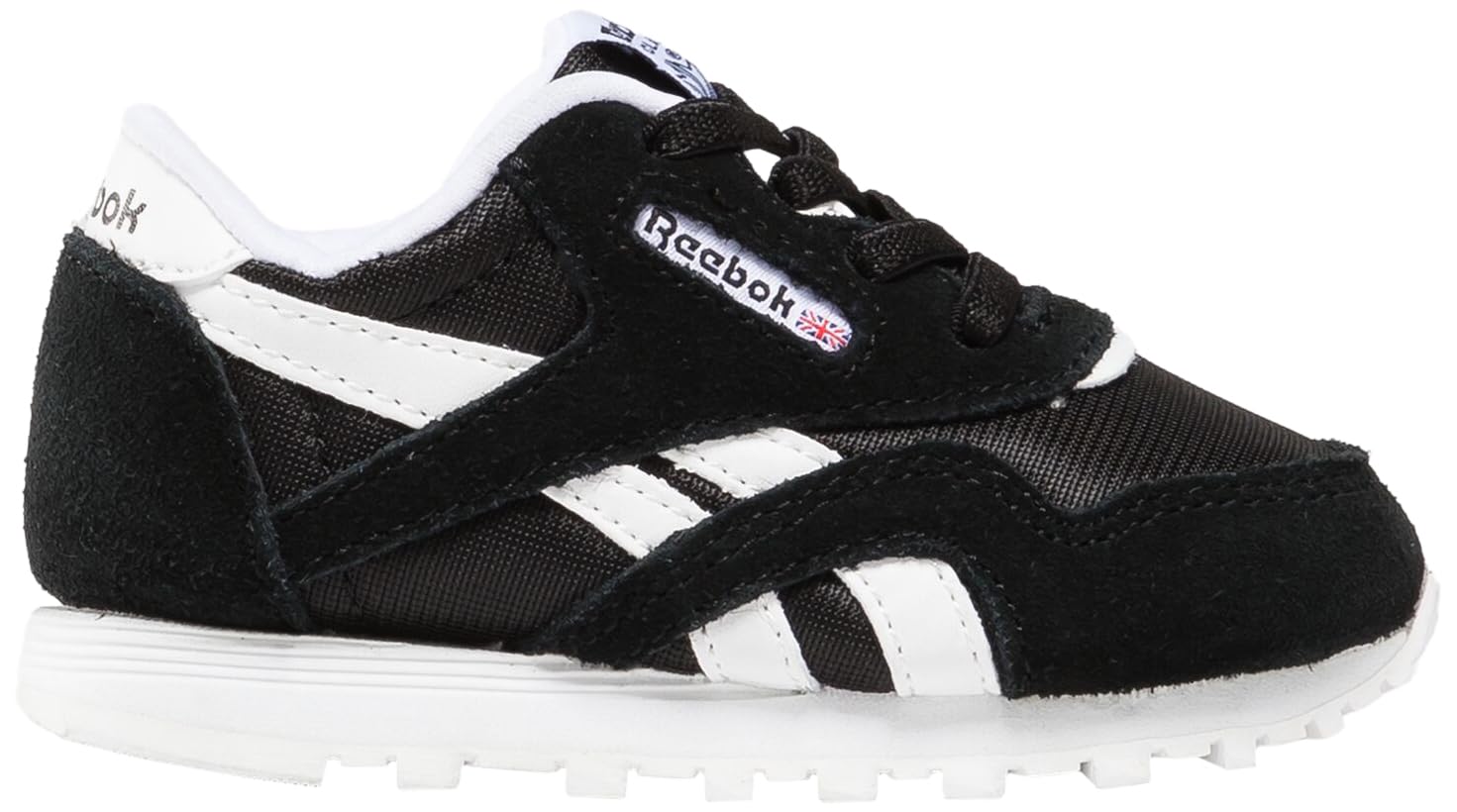 Reebok Baby Boys Classic Nylon Black/White 3.5 19.5