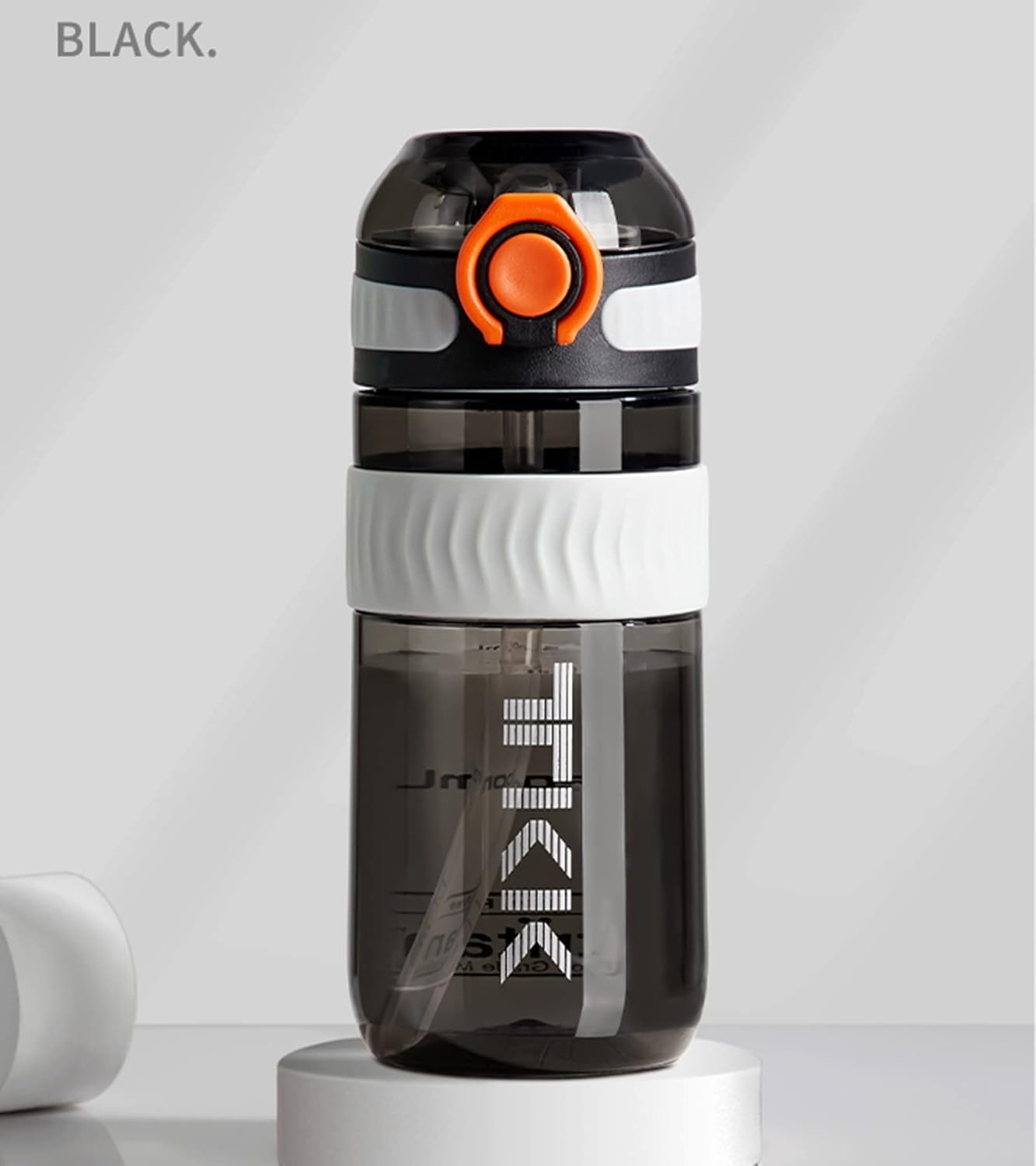 TKK Kids Water Bottle for School with Silicone Straw & Build-in Carrying Handle, Spill-Proof Lid, 18 oz Water Bottle, Dishwasher Safe, Leak-Proof Locking Lid for Outdoor Sports, School Backpack, Black - Image 6