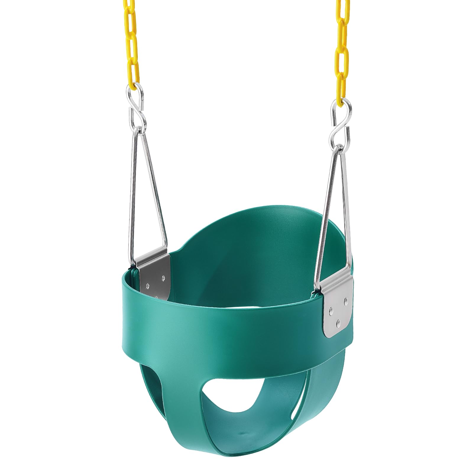 VEVOR Toddler Swing Seat, High Back Full Bucket Baby Swing Seat with Coated Chains and Carabiners, Support 150 lbs Baby Outdoor Swing, Fully Assembled Swing for Toddlers Age 3+, Indoor and Outdoor - Image 9