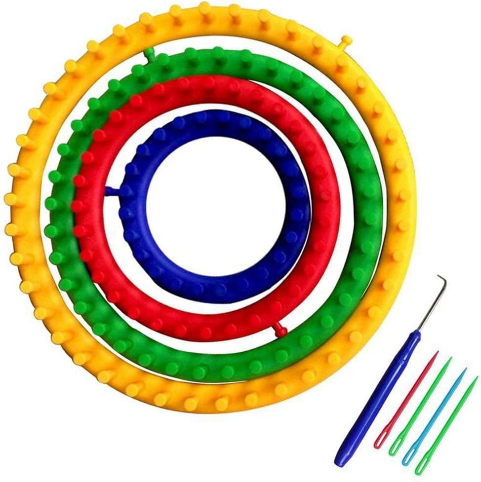 丸編み織機 プラスチック丸編み織機 帽子 スカーフ ショール (Size : 1 set)