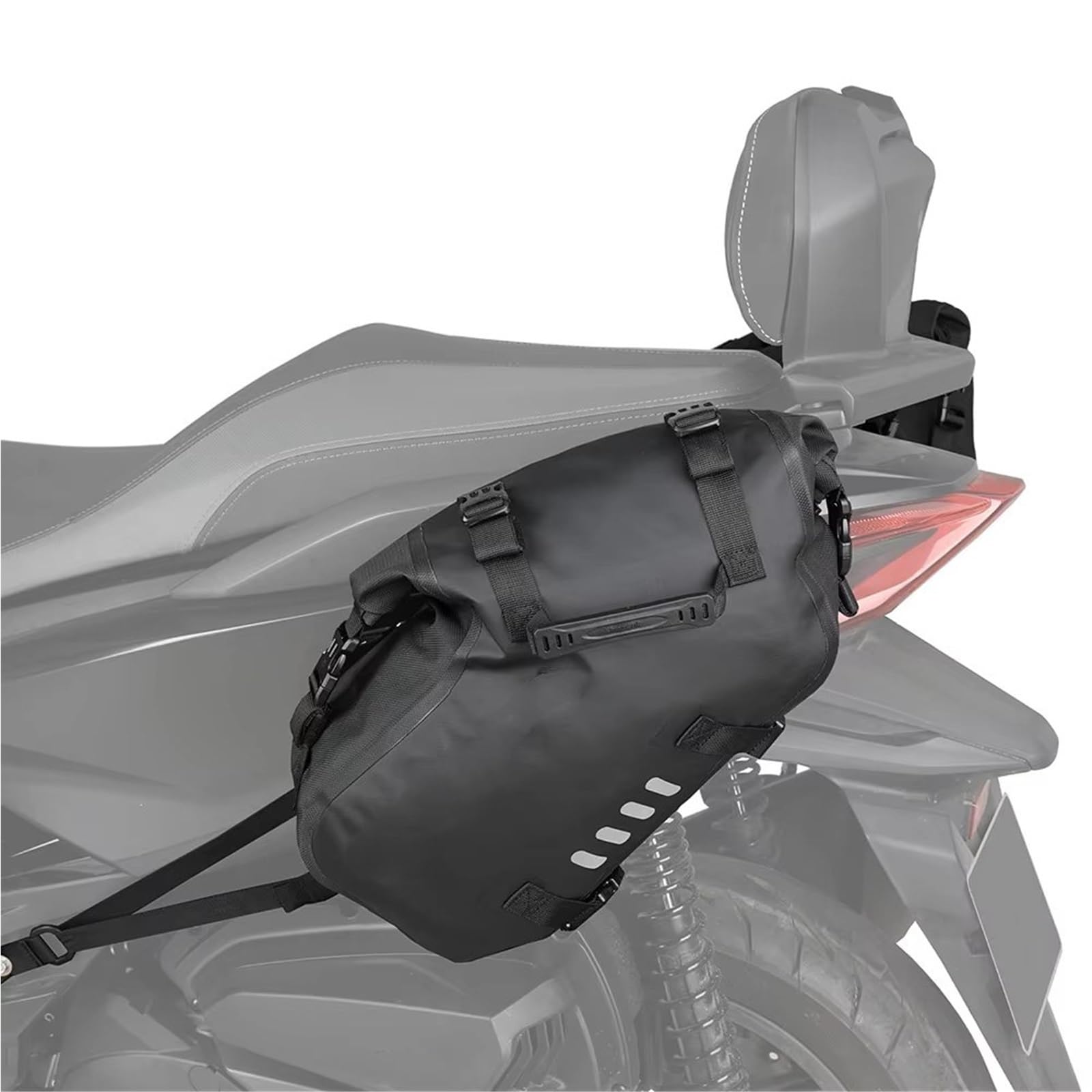 Borsa Moto Borsa Da Sella Impermeabile Per Motore 18L 28L 48L Per Scooter ADV 2 Pezzi Borsa Sella Moto(Black-18L(2 pcs))