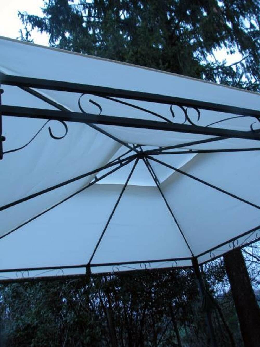 Telo di copertura per gazebo ricambio 3x3mt BEIGE con Airvent aggancio spigoli