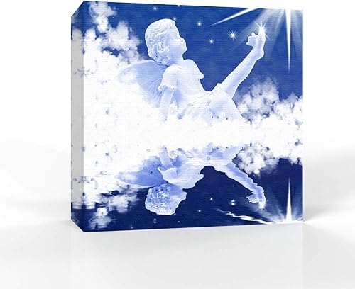 Miniatura 5 de wall26 Canvas Wall Art Lovely Angel Pictures Home Wall Decorations for Bedroom Living Room Paintings Canvas Prints Framed - 16x16 inches