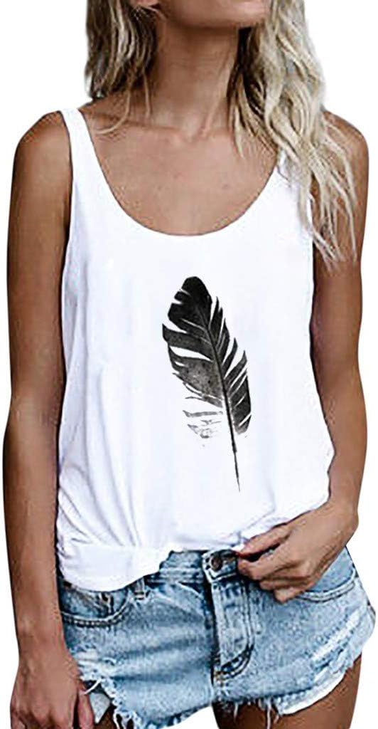 Women's Graphic Tank Tops - Summer Sleeveless Loose Fit Casual Shirts
