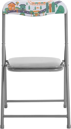 Miniatura 14 de Flash Furniture Mindy Kids - Juego de mesa y sillas cuadradas plegables de 5 piezas para guardería y aulas, juego de mesa de actividades y sillas