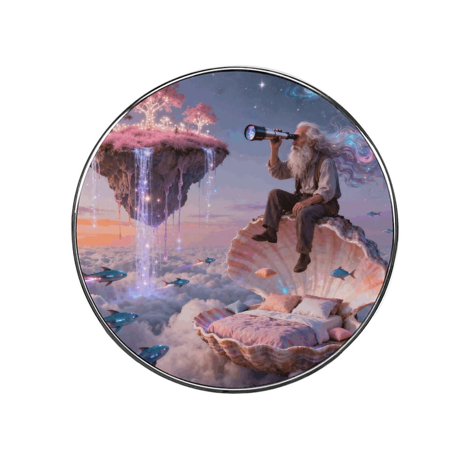 The Dreamland of The Starry Sky Wanderer Magnetic Refrigerator Sticker Glass Strong Fridge Sticker Cute Refrigerator Magnets for Kitchen Office Whiteboard Cabinet Decorative Magnets for Gift