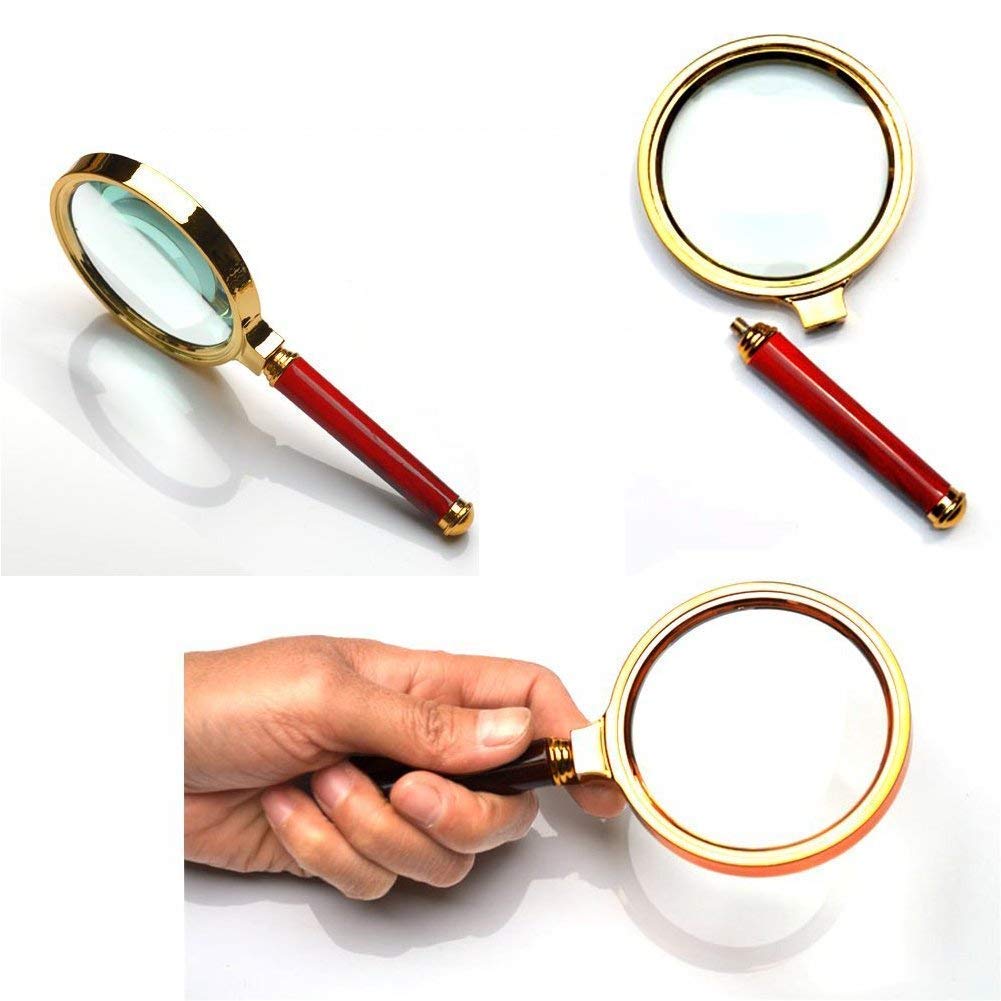 Amazon.co.jp: 虫眼鏡 HD 10 倍手持ち虫眼鏡読書拡大鏡マホガニー