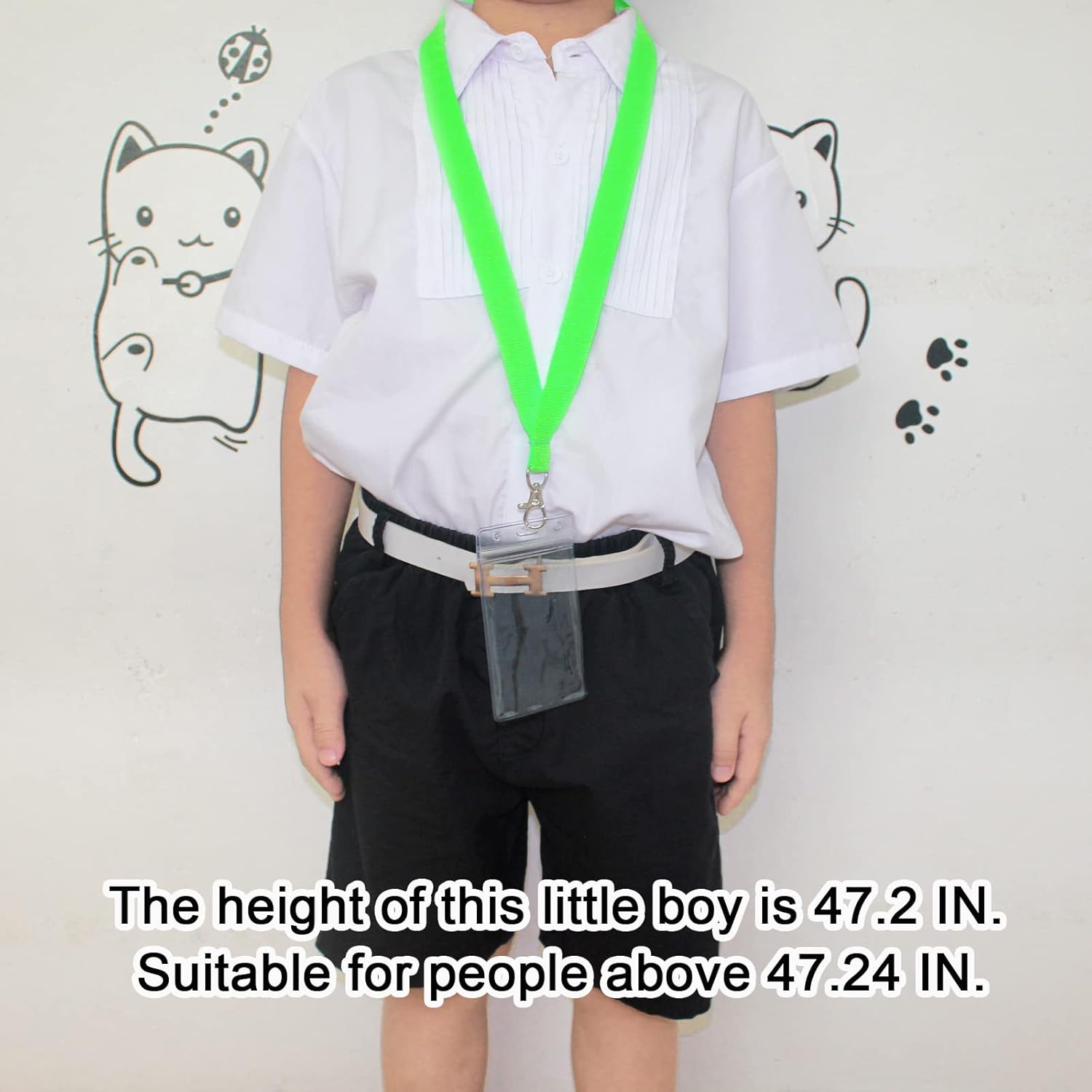 Bright Neon Green Lanyard for ID Badges, Lanyard with Anti-Lost ID Holders for Cruise (Neon Green,12Pack) - Image 4