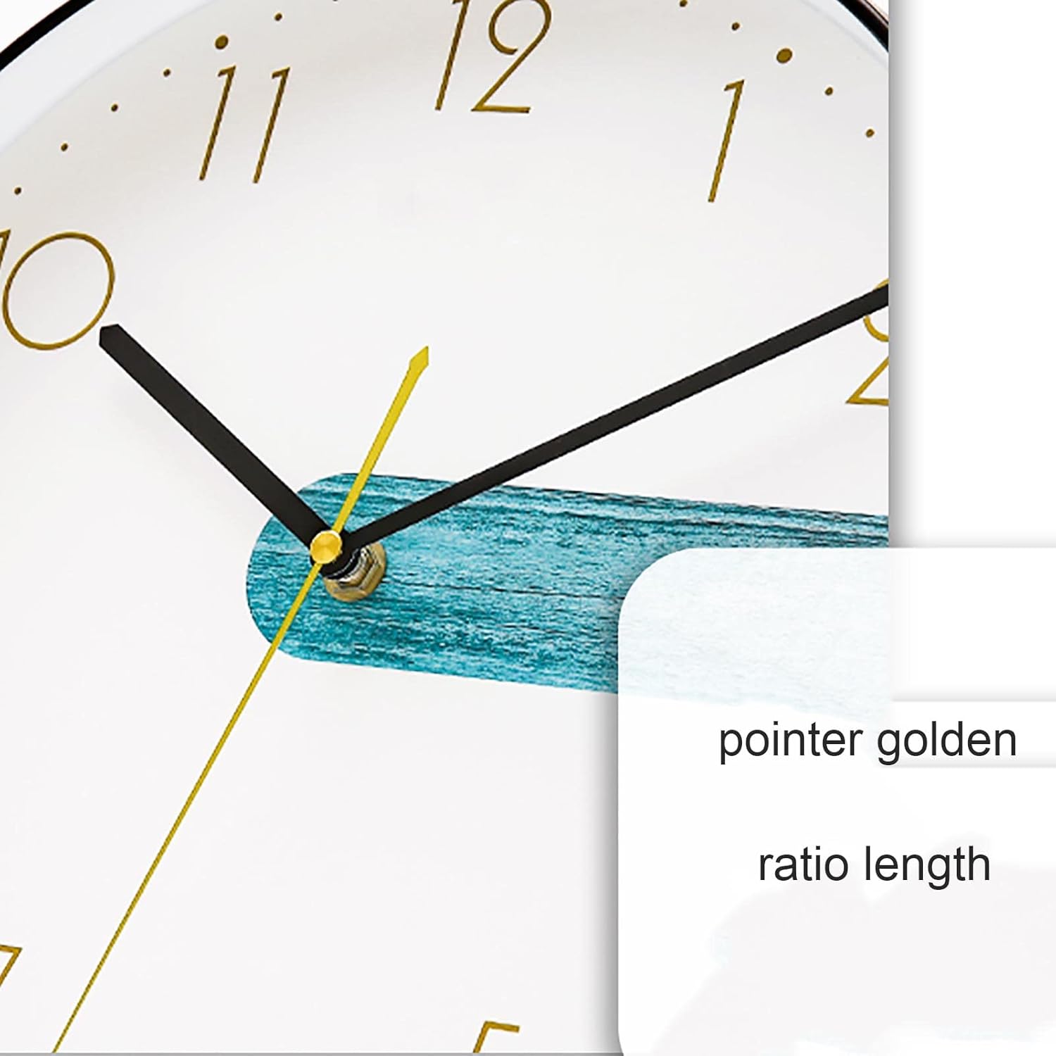 JATIBOSH Home Punch-Free Wall Clock Quartz Mute Decorative Wall Watch Outdoor Clock Battery Operated Hunging Clock for Living Room Office Pool Garden Patio Office (Battery Not Included)