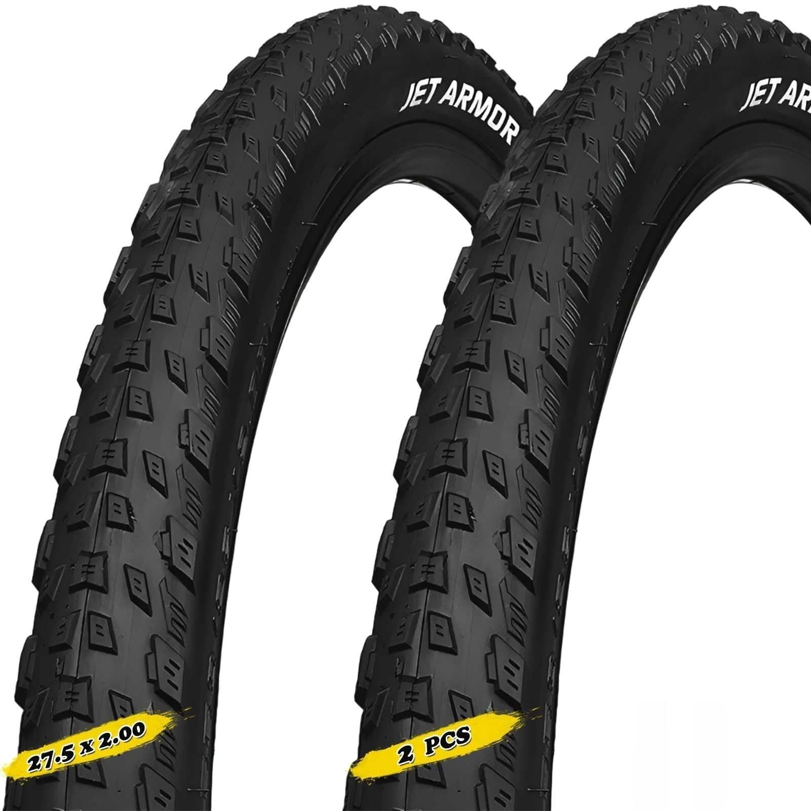 2pcs 27.5x2.00 Opona Rowerowa, 27.5 2.00 Opona Górskie Odporna na Przekłucia, 27.5 2.00 Trwała Opona Terenowa do Rowerów MTB i Miejskich, Wysoki Chwyt, Odporna na Zużycie