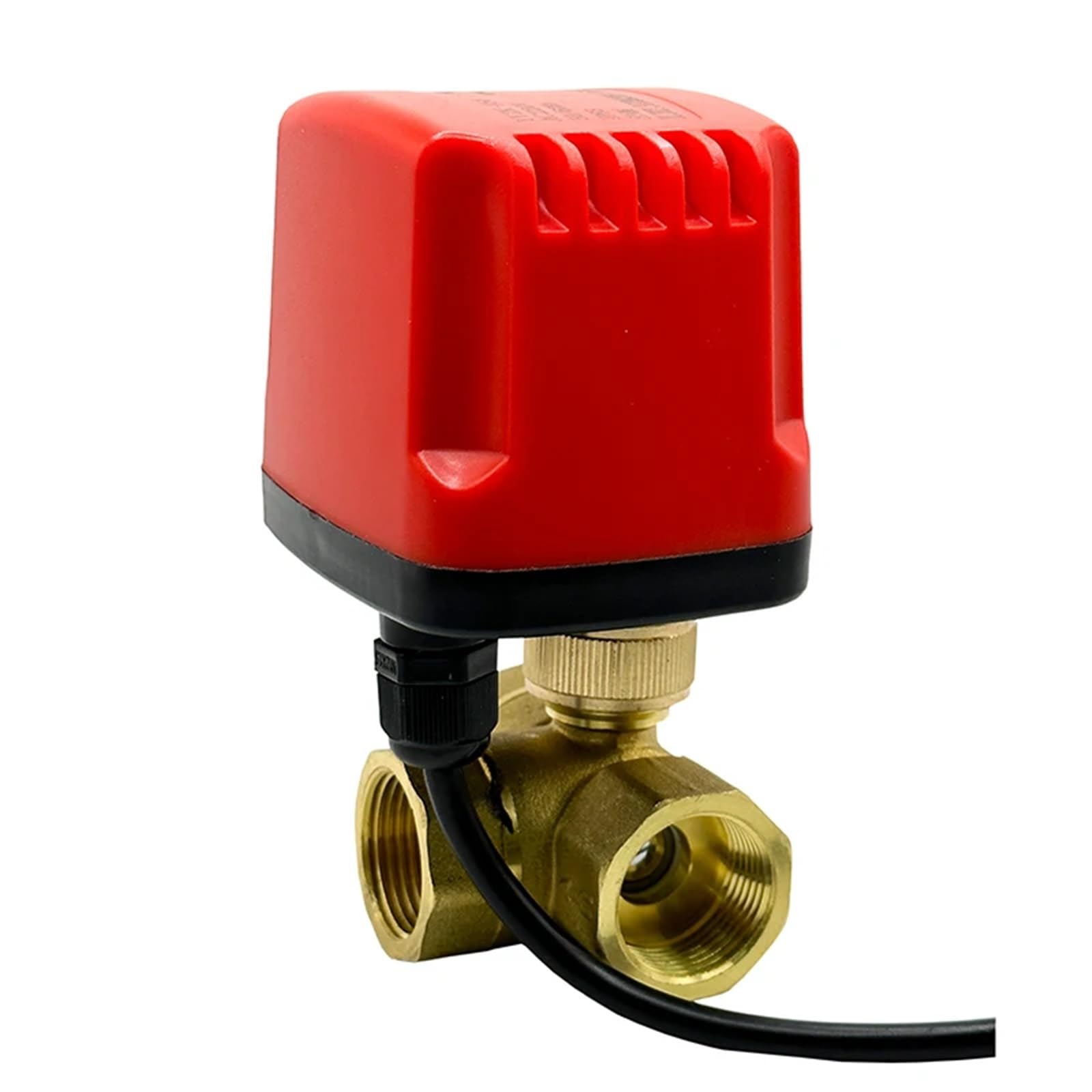 Valvola a sfera motorizzata a 3 vie, 3 fili, 2 valvole a sfera elettriche in ottone, coppia, motore in metallo, 1 pezzo(DN50,T TYPE_24VDC_CR02)