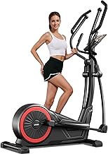 Crosstrainer für Zuhause, Leiser Magnetischer Ellipsentrainer im Stehen, 30 cm Schrittlänge Elliptical Trainer， LCD-Display, Tablet-Halter, 149 kg