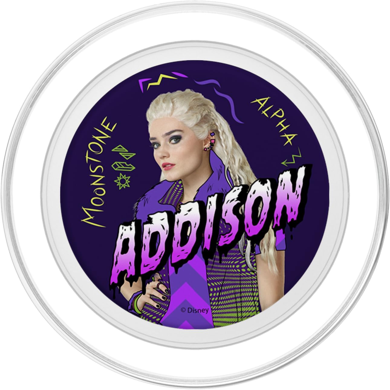 Disney Zombies Addison Moonstone Alpha Portrait PopSockets MagSafe PopGrip for iPhone