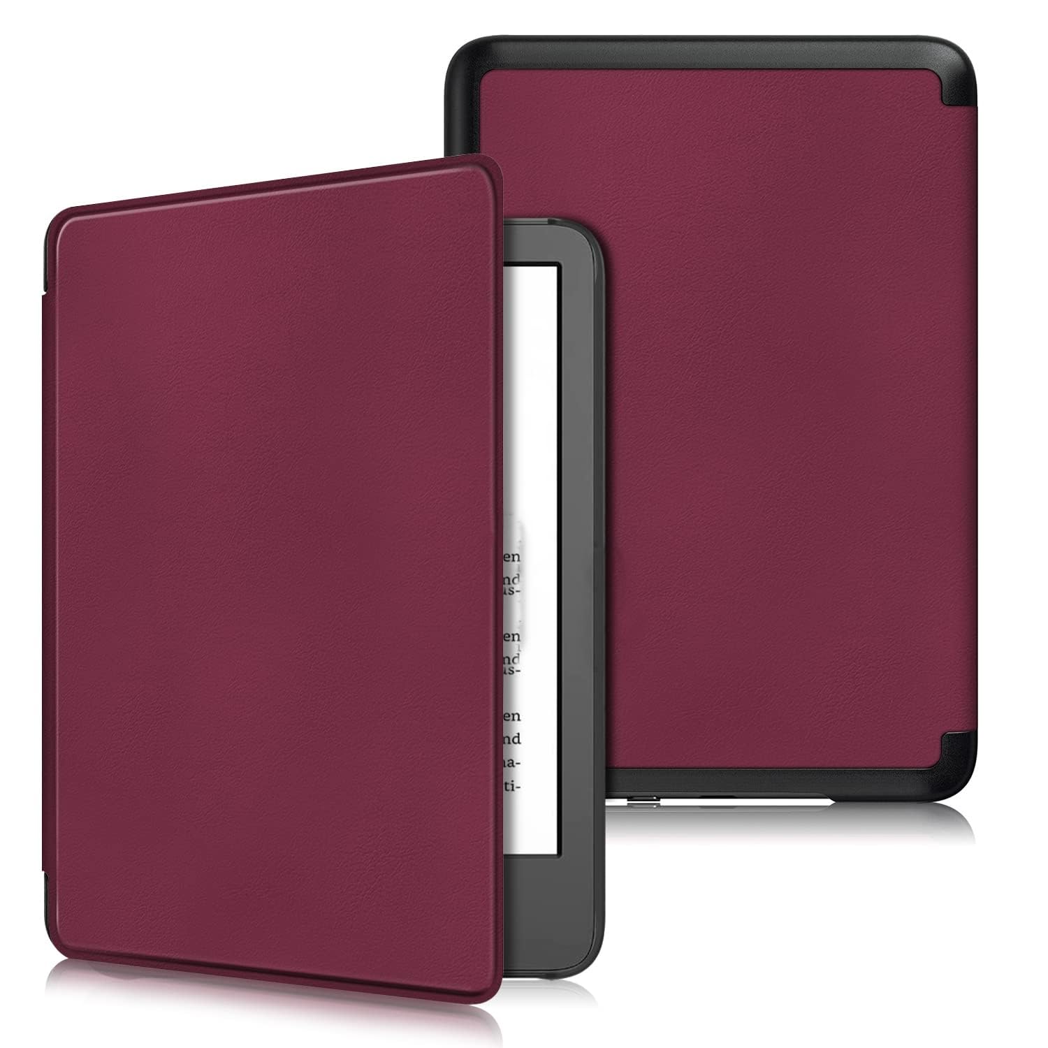 ProElite Slim Smart Flip case Cover for Amazon Kindle 6" 300 ppi 11th Generation 2022, Wine Red-picture-14