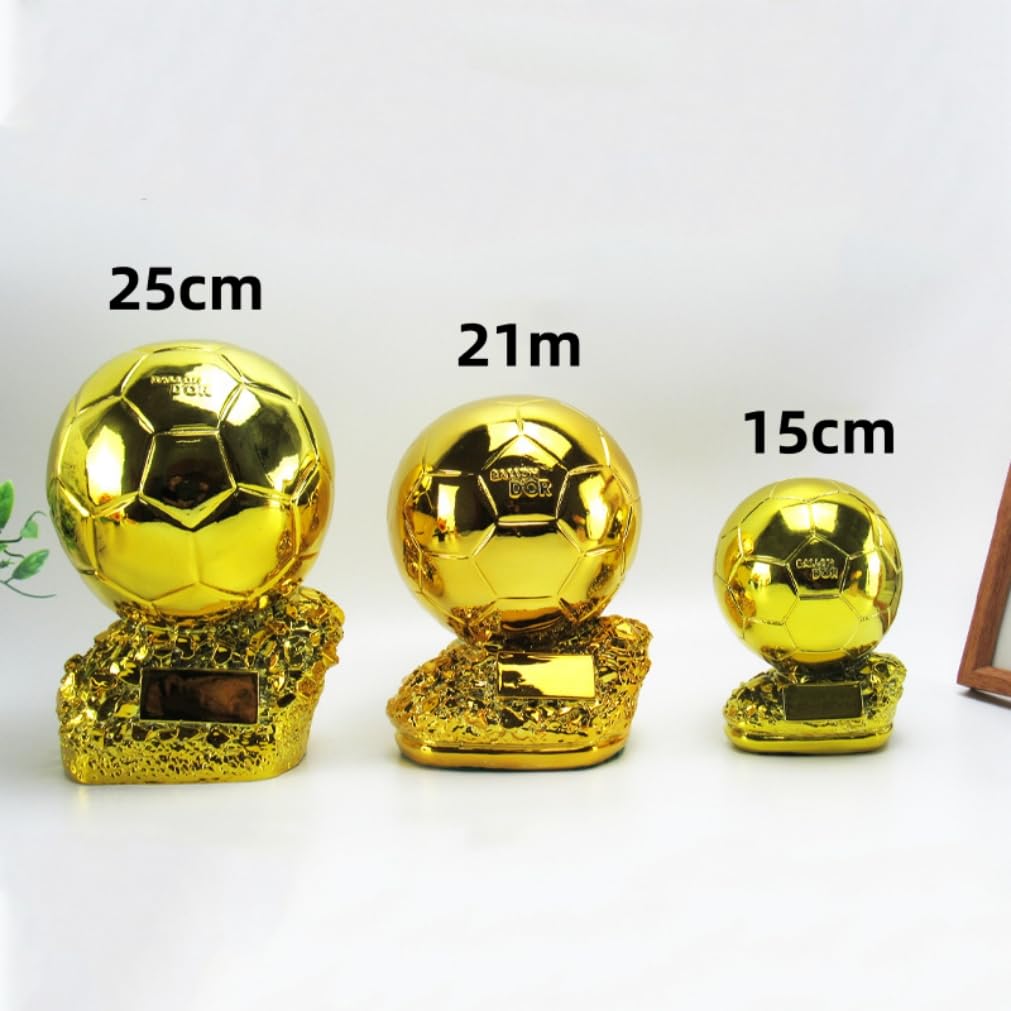 Trofeo Palloncino Oro Calcio Campione Trofeo Golden Ball Calcio Trophy Collezione di souvenir Decorazioni Casa Ufficio Regali per Fan