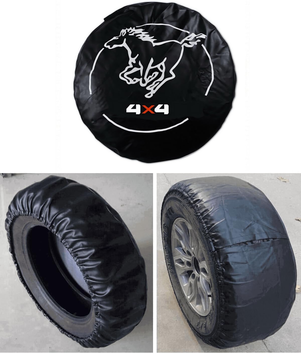 Galloper 4X4 for Ford and Ford Bronco Spare Tire Cover, Spare Wheel Cover, Waterproof Sun-Proof Dust-Proof and Anti-UV Anti-Dirty Non-Scratch Tire Protector (XXL: 315/70R17, 315/70R18)