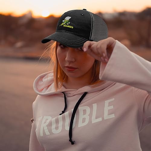 Miniatura 3 de Custom Richardson Soft Mesh Cap Hat Bordado Seabees Bordado Trucker Sombreros para Hombres y Mujeres Algodón