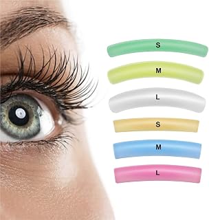 Libeauty Lash Lift Rods Pads 12 PCS Eyelash Perm Lift Silicone Pads 6 Size Colorful Reusable Eyelash Perming Curler Shield Pads for Perfect Lasting Eyelash Lifting