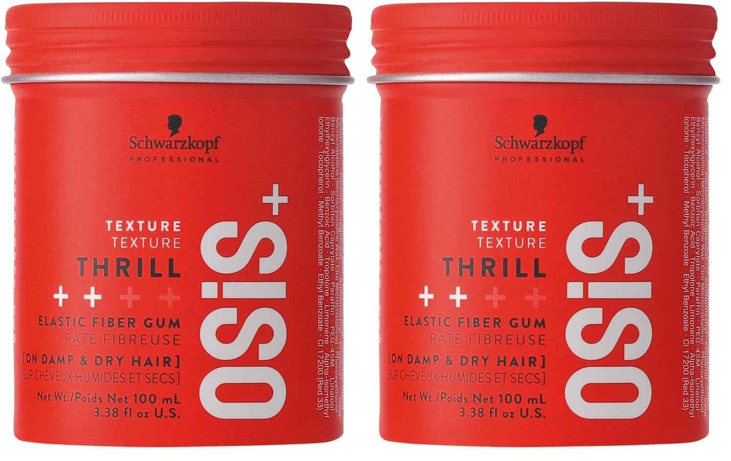 Schwarzkopf Professional Osis+ Thrill Elastic Clay Hair Styling Fibre Gum I Enhances Defination And Shine I Easy To Apply And Wash I Vegan | Tames Frizz And Fly Aways | 100 Ml (Pack of 2)-image-42