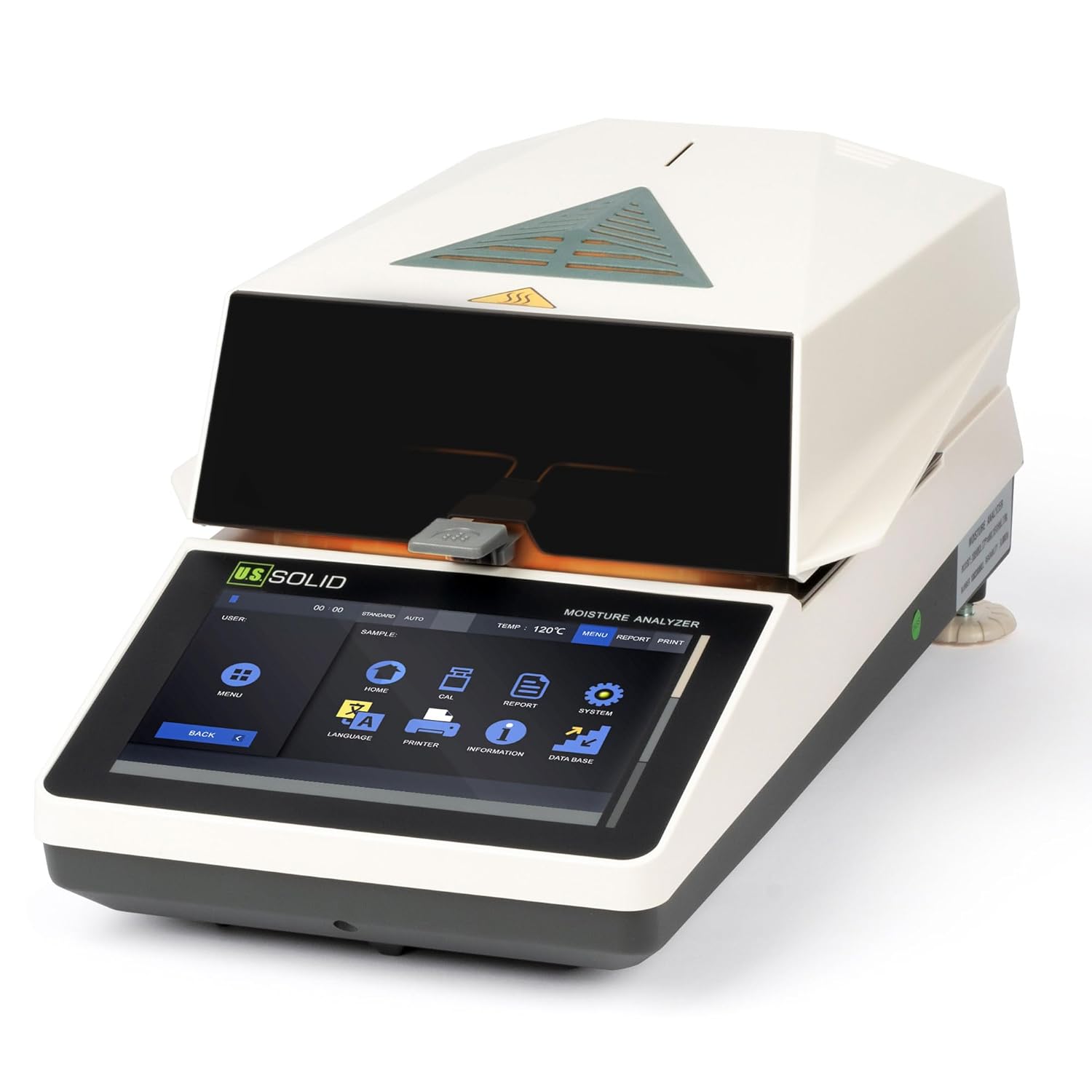 U.S. Solid Moisture Analyzer - 0.0001 g, 0.001% Readability Moisture Balance for Lab R&D Test Analysis, 7-inch Touch Screen, Electromagnetic Force Sensor and Automatic Door